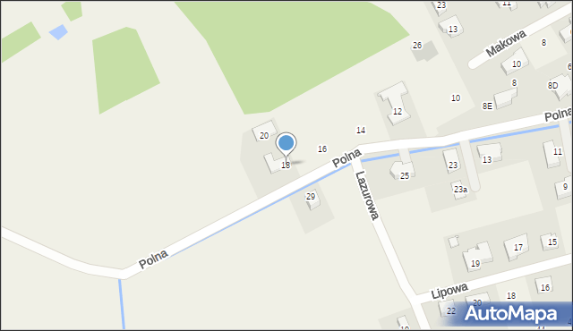 Szczodre, Polna, 18, mapa Szczodre