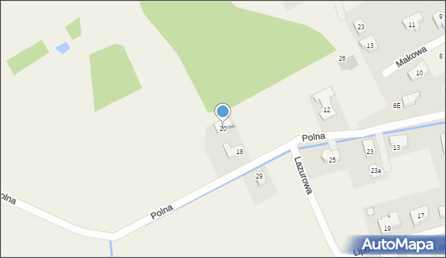 Szczodre, Polna, 20, mapa Szczodre