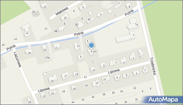 Szczodre, Polna, 7, mapa Szczodre