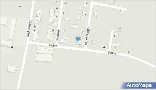 Szczucin, Polna, 7, mapa Szczucin