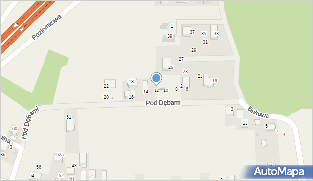 Szczyglice, Pod Dębami, 12, mapa Szczyglice