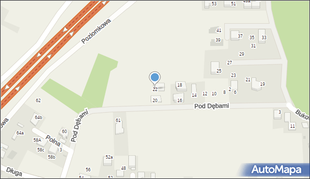 Szczyglice, Pod Dębami, 22, mapa Szczyglice