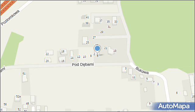 Szczyglice, Pod Dębami, 6, mapa Szczyglice