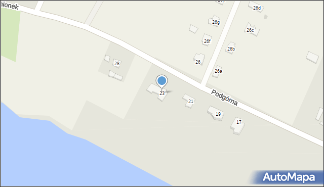 Szczytno, Podgórna, 23, mapa Szczytno