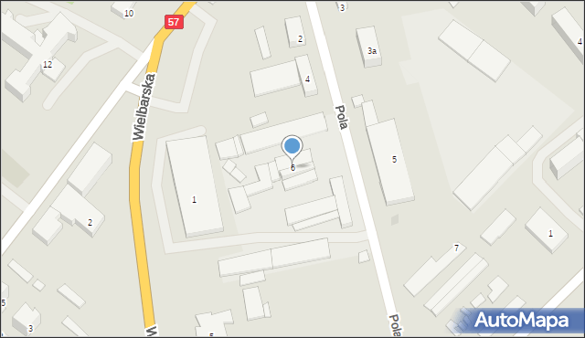 Szczytno, Pola Wincentego, 6, mapa Szczytno
