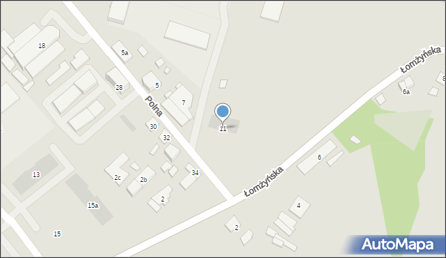 Szczytno, Polna, 11, mapa Szczytno