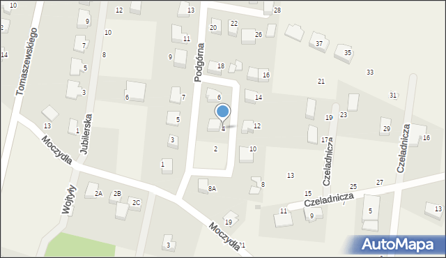Szemud, Podgórna, 4, mapa Szemud