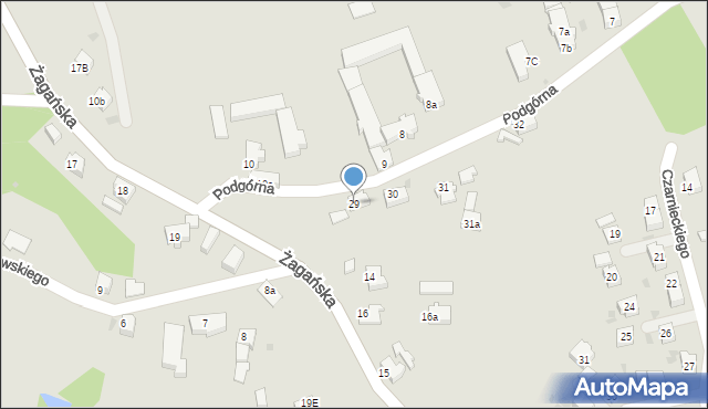 Szprotawa, Podgórna, 29, mapa Szprotawa