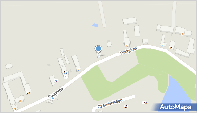 Szprotawa, Podgórna, 6, mapa Szprotawa