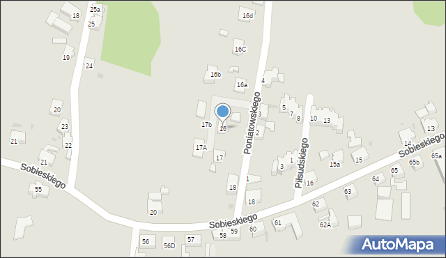 Szprotawa, Poniatowskiego, 16, mapa Szprotawa