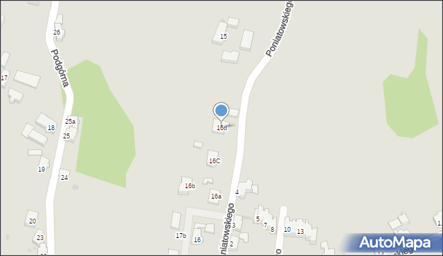 Szprotawa, Poniatowskiego, 16d, mapa Szprotawa