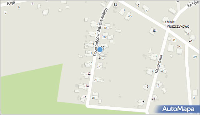 Szprotawa, Powstańców Warszawskich, 24, mapa Szprotawa