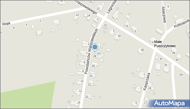 Szprotawa, Powstańców Warszawskich, 29, mapa Szprotawa