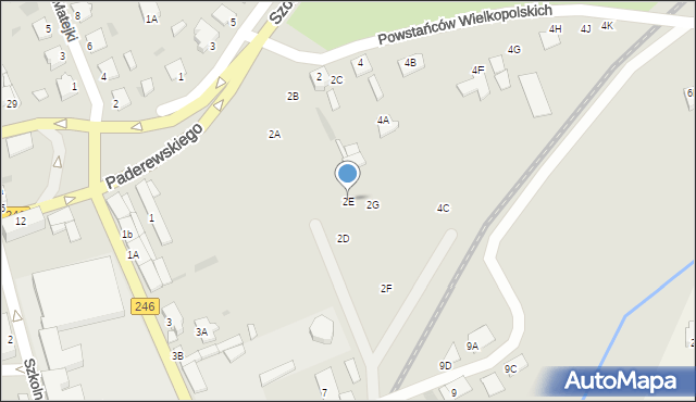 Szubin, Powstańców Wielkopolskich, 2E, mapa Szubin