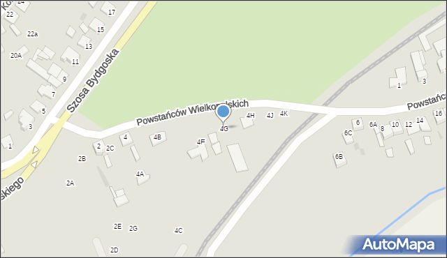 Szubin, Powstańców Wielkopolskich, 4G, mapa Szubin