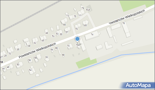 Szubin, Powstańców Wielkopolskich, 72A, mapa Szubin