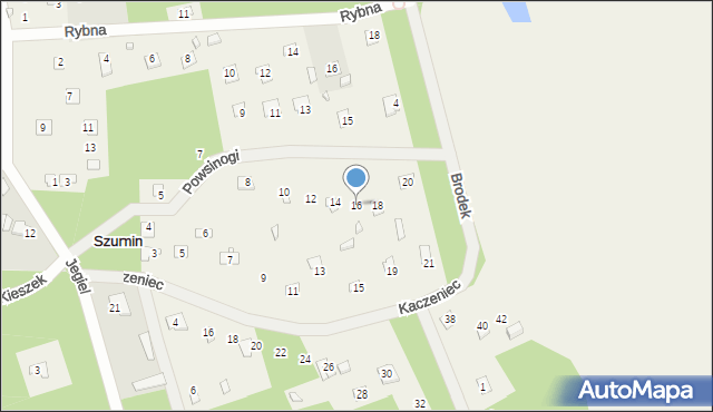 Szumin, Powsinogi, 16, mapa Szumin