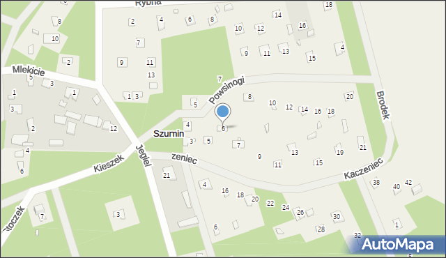 Szumin, Powsinogi, 6, mapa Szumin
