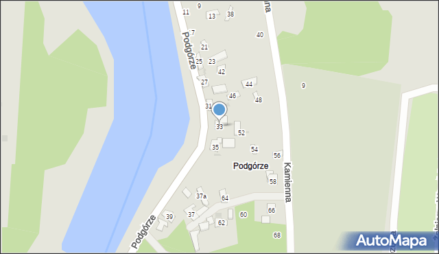 Szydłowiec, Podgórze, 33, mapa Szydłowiec