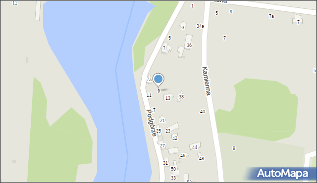 Szydłowiec, Podgórze, 9, mapa Szydłowiec