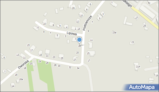 Szydłowiec, Podzamcze, 18, mapa Szydłowiec