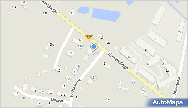 Szydłowiec, Podzamcze, 2, mapa Szydłowiec