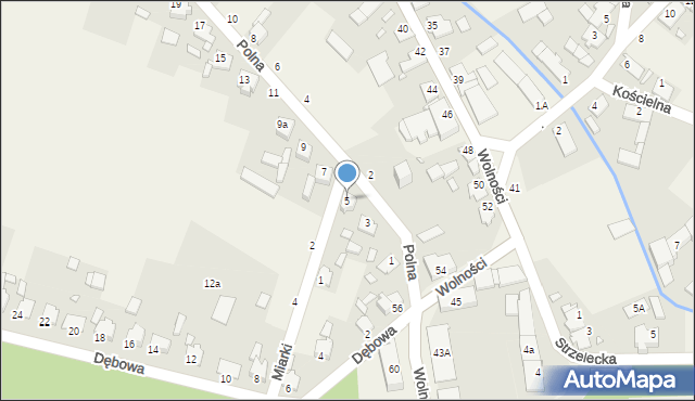 Szymiszów, Polna, 5, mapa Szymiszów