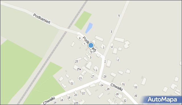 Tarnobrzeg, Podkamień, 5, mapa Tarnobrzegu