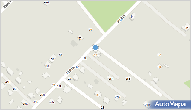 Tarnobrzeg, Polna, 28C, mapa Tarnobrzegu