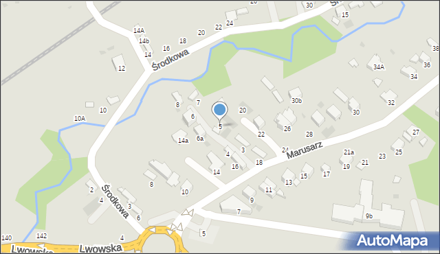 Tarnów, Potok, 5, mapa Tarnów