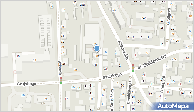 Tarnów, Powstańców Warszawy, 38a, mapa Tarnów
