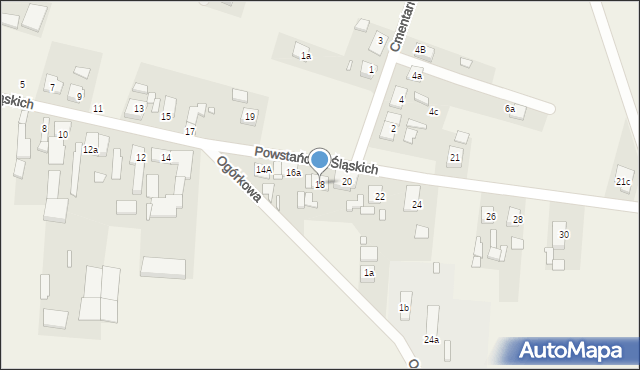 Tarnów Opolski, Powstańców Śląskich, 18, mapa Tarnów Opolski