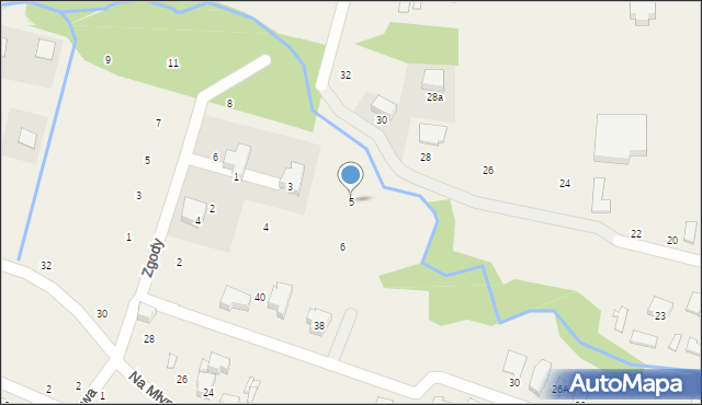 Tarnowiec, Pogodna, 5, mapa Tarnowiec