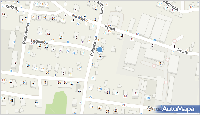 Tarnowiec, Południowa, 7, mapa Tarnowiec