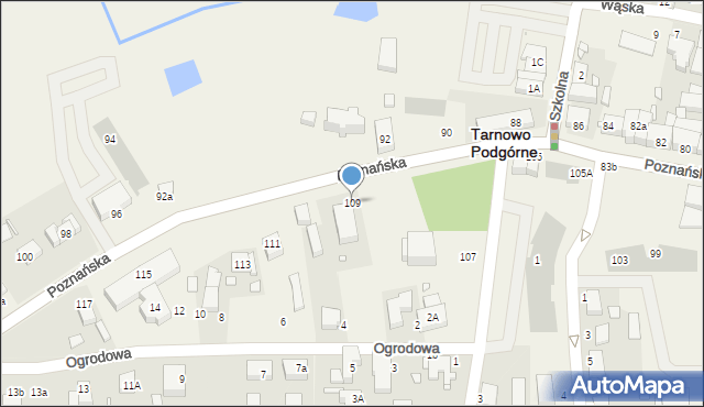 Tarnowo Podgórne, Poznańska, 109, mapa Tarnowo Podgórne