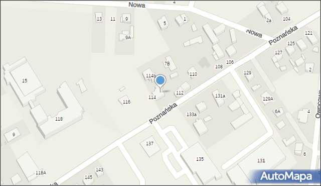 Tarnowo Podgórne, Poznańska, 114a, mapa Tarnowo Podgórne