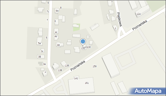 Tarnowo Podgórne, Poznańska, 132, mapa Tarnowo Podgórne