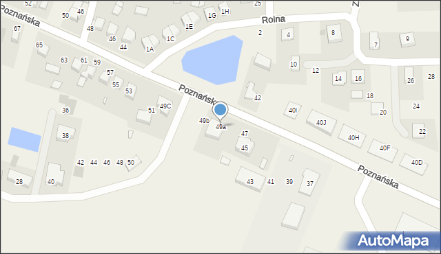 Tarnowo Podgórne, Poznańska, 49a, mapa Tarnowo Podgórne