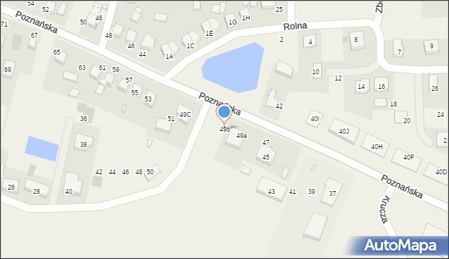 Tarnowo Podgórne, Poznańska, 49b, mapa Tarnowo Podgórne