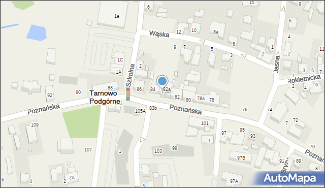 Tarnowo Podgórne, Poznańska, 82b, mapa Tarnowo Podgórne