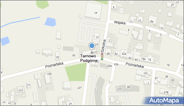 Tarnowo Podgórne, Poznańska, 88, mapa Tarnowo Podgórne