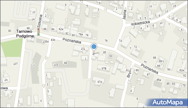 Tarnowo Podgórne, Poznańska, 97, mapa Tarnowo Podgórne