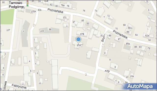 Tarnowo Podgórne, Poznańska, 97A, mapa Tarnowo Podgórne