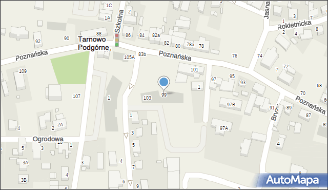 Tarnowo Podgórne, Poznańska, 99, mapa Tarnowo Podgórne