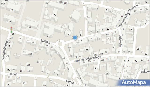 Tarnowskie Góry, Powstańców Śląskich, 1, mapa Tarnowskie Góry