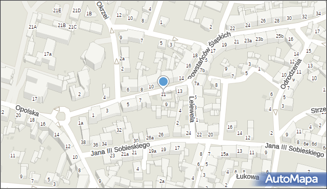 Tarnowskie Góry, Powstańców Śląskich, 11, mapa Tarnowskie Góry