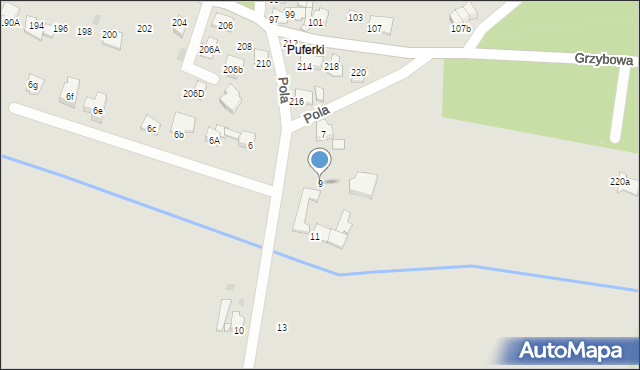 Tarnowskie Góry, Pola Wincentego, 9, mapa Tarnowskie Góry