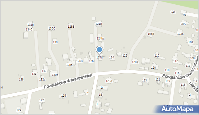 Tarnowskie Góry, Powstańców Warszawskich, 124a, mapa Tarnowskie Góry