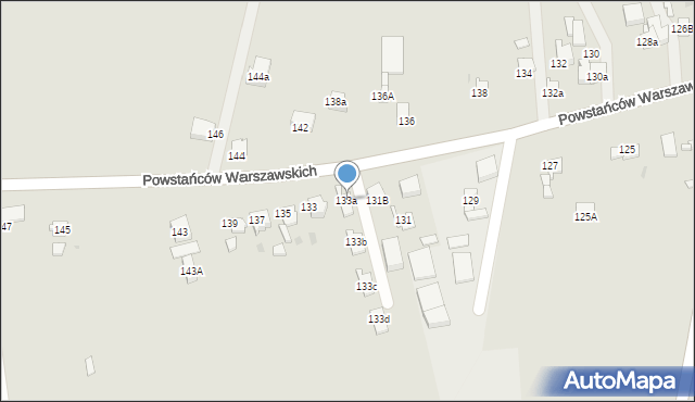 Tarnowskie Góry, Powstańców Warszawskich, 133a, mapa Tarnowskie Góry