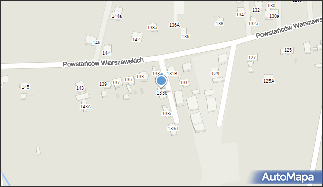 Tarnowskie Góry, Powstańców Warszawskich, 133b, mapa Tarnowskie Góry